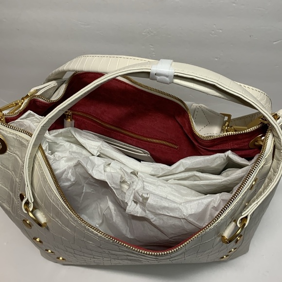 Hammitt Daniel Bag Large White Leather Crocco NWT - Picture 11 of 16